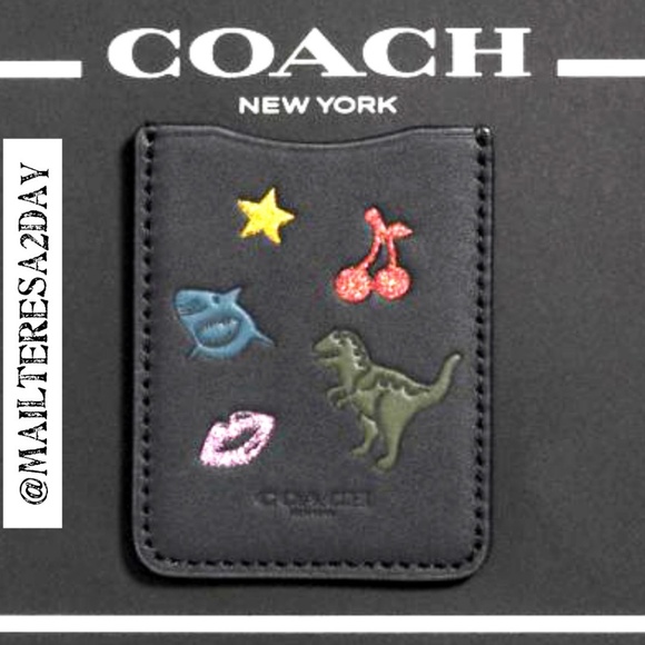 NWT COACH PHONE POCKET STICKER FOR DL,CARDS/CASH - Picture 2 of 4